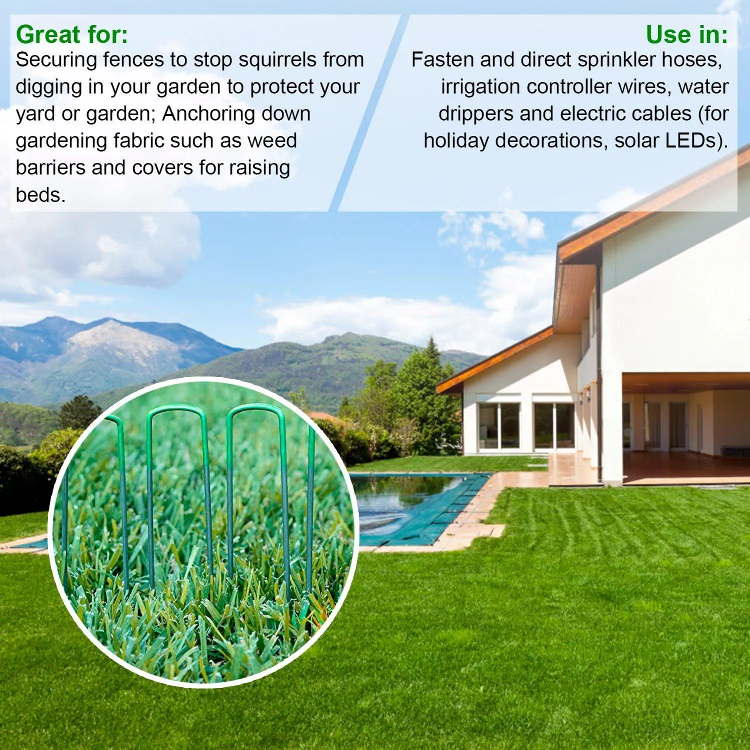 10-Piece: 6-Inch U-Type Garden Landscape Rust Resistance Turf Staples