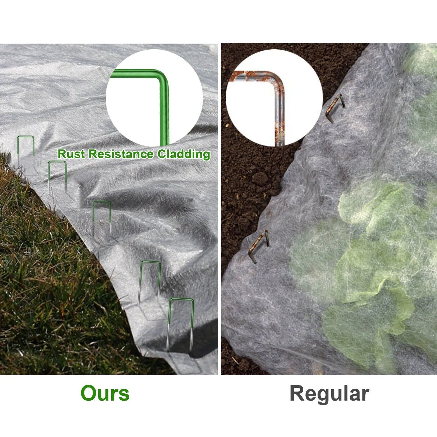 10-Piece: 6-Inch U-Type Garden Landscape Rust Resistance Turf Staples