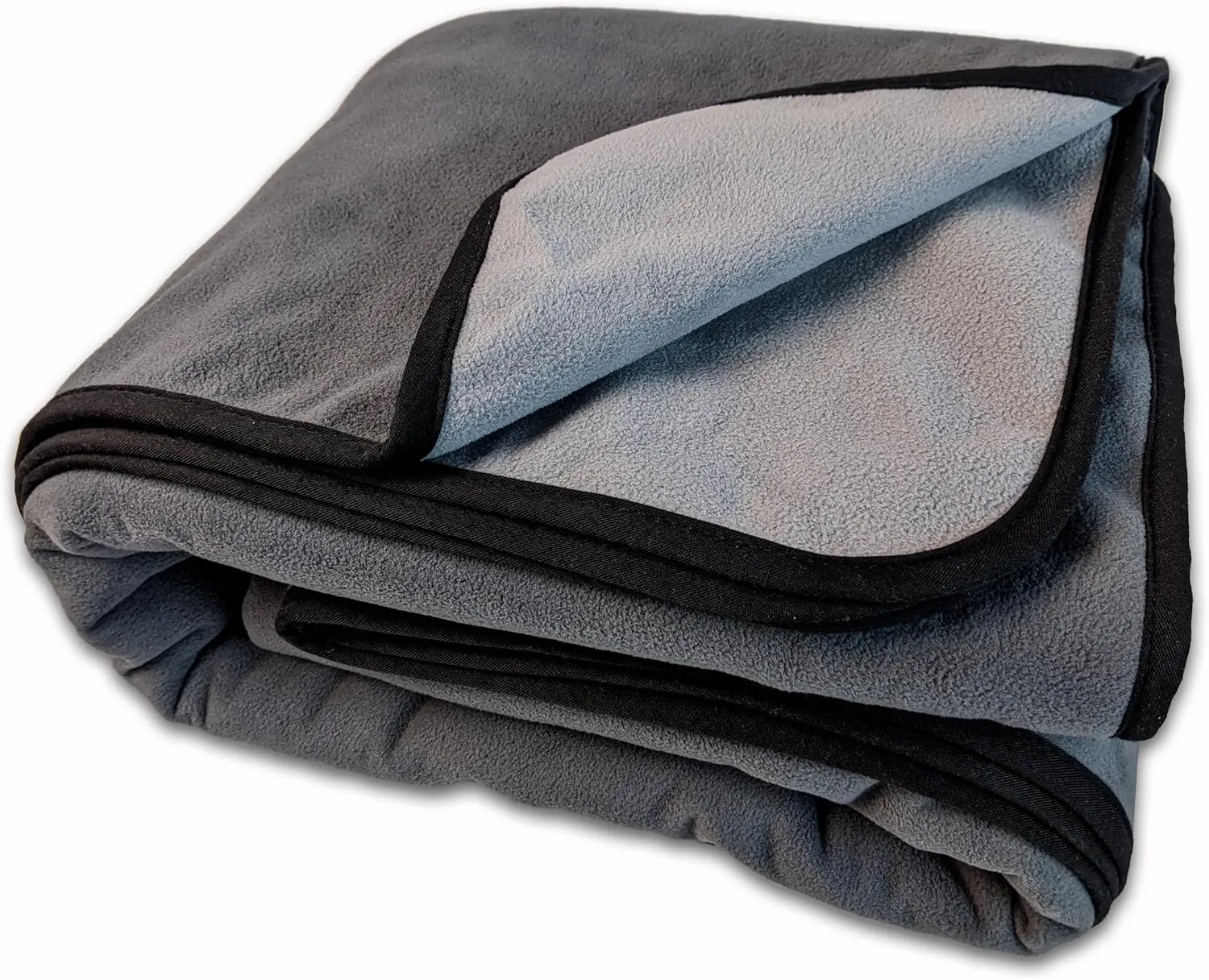 100% Leak Proof, Waterproof Bed Cover, Totally Pee Proof, EZ-Wash, Durable, 3 Layer Blanket (Queen-King 90"x80", Slate Grey, Cool Grey) Adults, Pets, Dogs, Cats