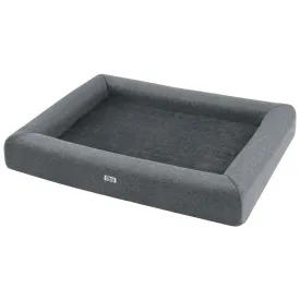 90CM Calming Egg Crate Foam Pet Bed with Washable Cover - Grey