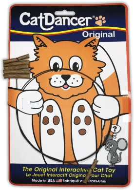 Cat Dancer Interactive Cat Toy - Fun and Fitness for Your Furry Friend - Engaging Paper Roll Attached with 30 Inches Flexible Spring Steel Wire for Playful Cats  2 Pack