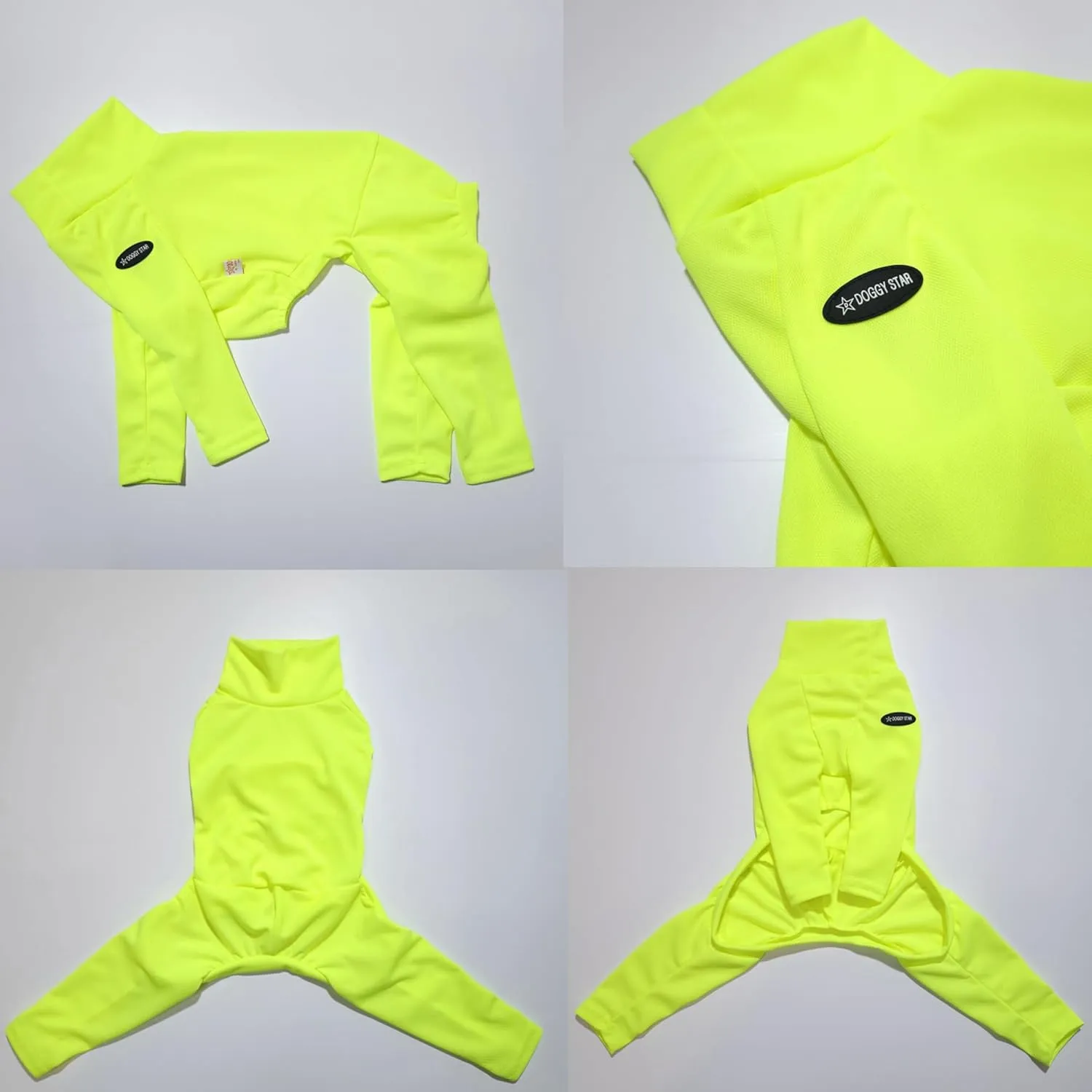 D Doggy Star Italian Greyhound Clothes Strechy Neon Onsie Spring Summer (M,Onsi Ne Yellow)