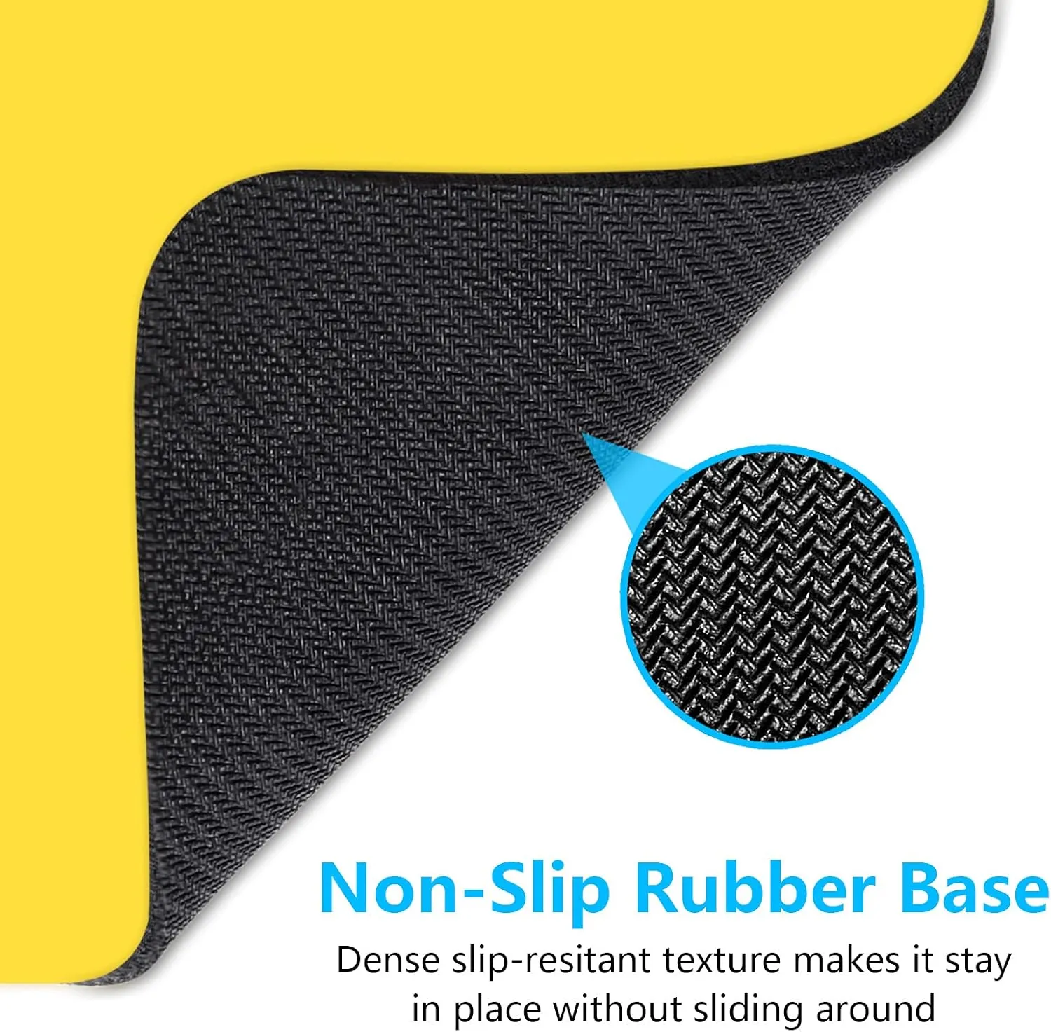 Dapesuom Small Mouse Pad, 6 x 8 Inch Thick Rubber Premium-Textured Non-Slip Portable & Washable Mini Mouse Mat for Women Men Wireless Laptops Keyboard Tray Gaming Work Computer Office Travel, Yellow