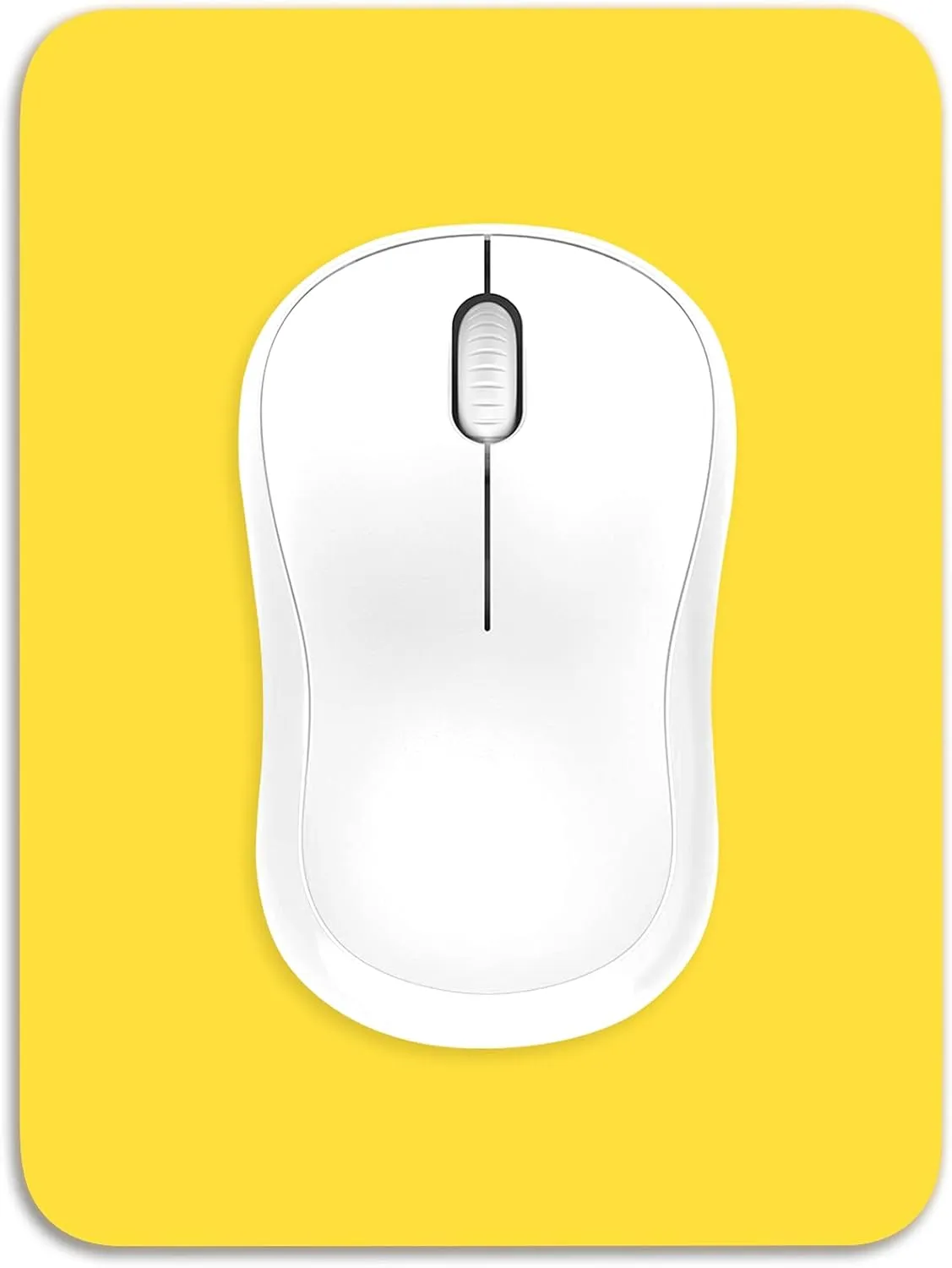 Dapesuom Small Mouse Pad, 6 x 8 Inch Thick Rubber Premium-Textured Non-Slip Portable & Washable Mini Mouse Mat for Women Men Wireless Laptops Keyboard Tray Gaming Work Computer Office Travel, Yellow