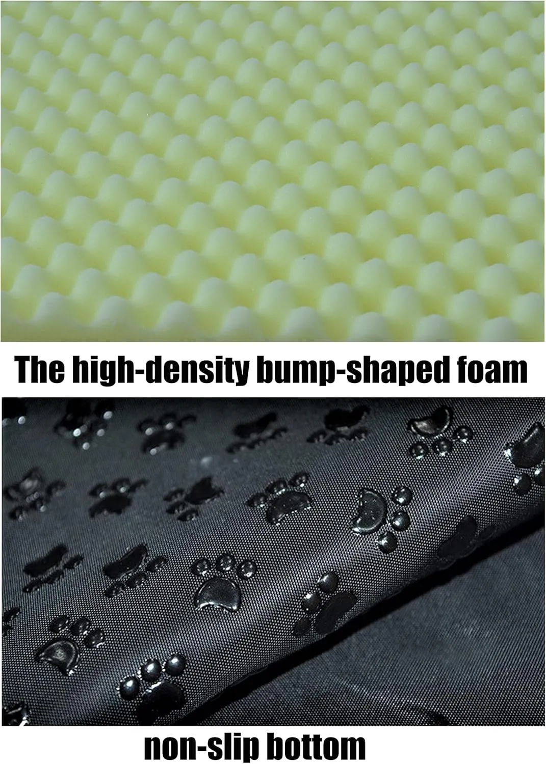 Dog Bed or Cat Bed,2 Ways to Use,Indoor Pet House with Fluffy Mat,Removable and Washable Cover,Non-Slip Bottom,for Medium Dogs and Cats(L Black Cranes)