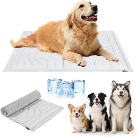 Dog Cooling Mat, 2025 Upgrade Cooling Pad for Dogs and Cats, Self-Cooling Mat for Pets, Dog Bed Mats for Summer Pet Cool Pad (Gray, X-Large)