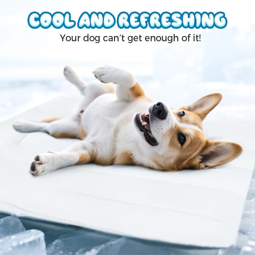 Dog Cooling Mat, 2025 Upgrade Cooling Pad for Dogs and Cats, Self-Cooling Mat for Pets, Dog Bed Mats for Summer Pet Cool Pad (Gray, X-Large)