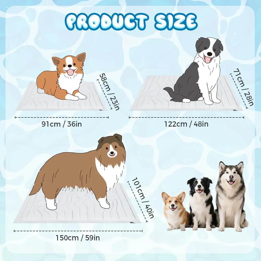 Dog Cooling Mat, 2025 Upgrade Cooling Pad for Dogs and Cats, Self-Cooling Mat for Pets, Dog Bed Mats for Summer Pet Cool Pad (Gray, X-Large)