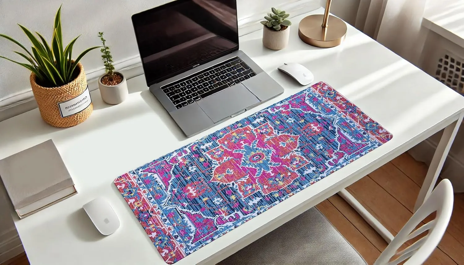 French KOKO Large Mouse Pad, Desk Mat, Keyboard Pad, Desktop Home Office School Essentials College Cute Decor Big Extended Laptop Protector Computer Accessories Pretty Mousepad Women Girls XL