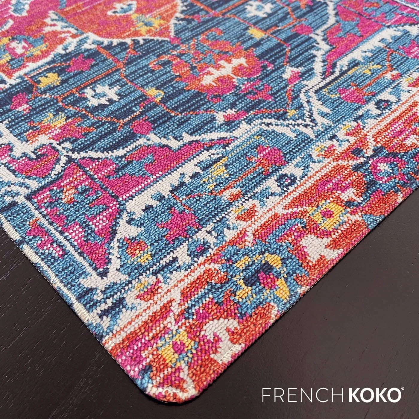 French KOKO Large Mouse Pad, Desk Mat, Keyboard Pad, Desktop Home Office School Essentials College Cute Decor Big Extended Laptop Protector Computer Accessories Pretty Mousepad Women Girls XL