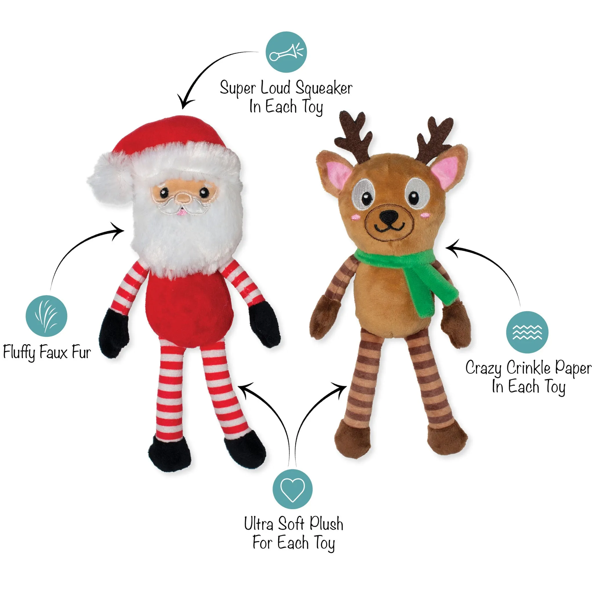 Fringe Friends at Frost Sight Dog Toys - 2 pack