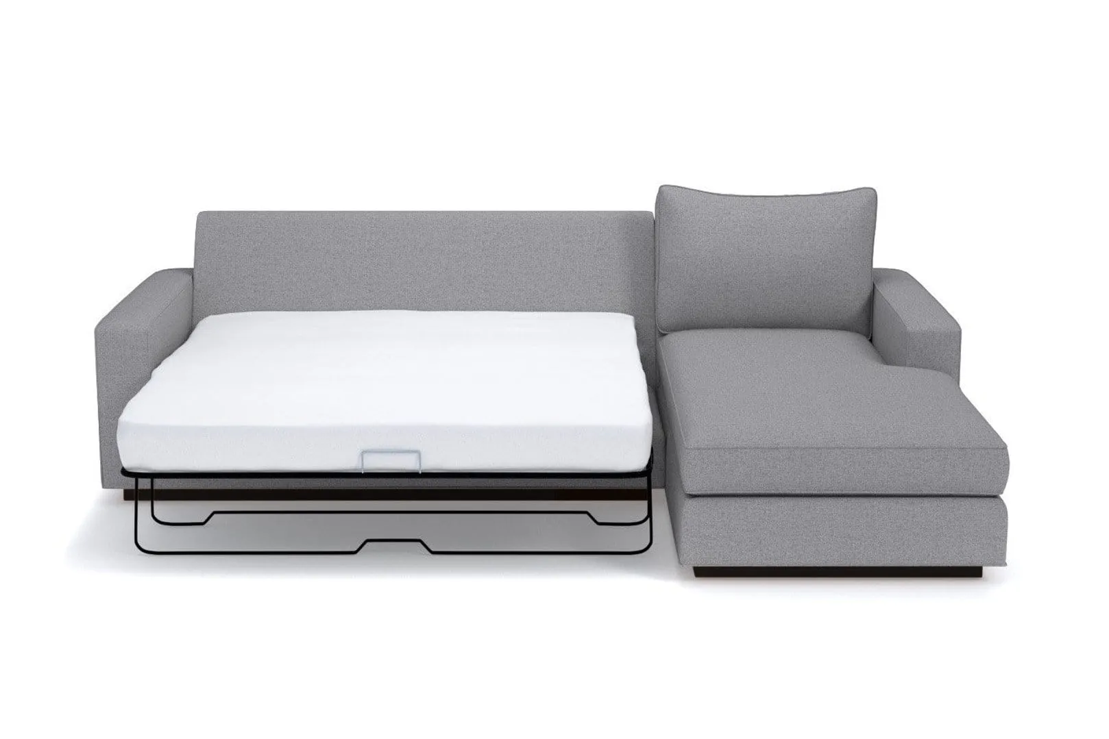 Harper 2pc Sleeper Sectional :: Leg Finish: Espresso / Sleeper Option: Memory Foam Mattress / Configuration: RAF - Chaise on the Right