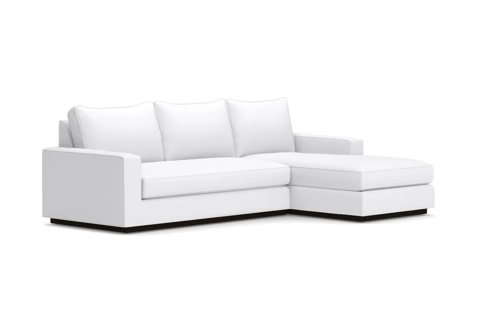 Harper 2pc Sleeper Sectional :: Leg Finish: Espresso / Sleeper Option: Memory Foam Mattress / Configuration: RAF - Chaise on the Right