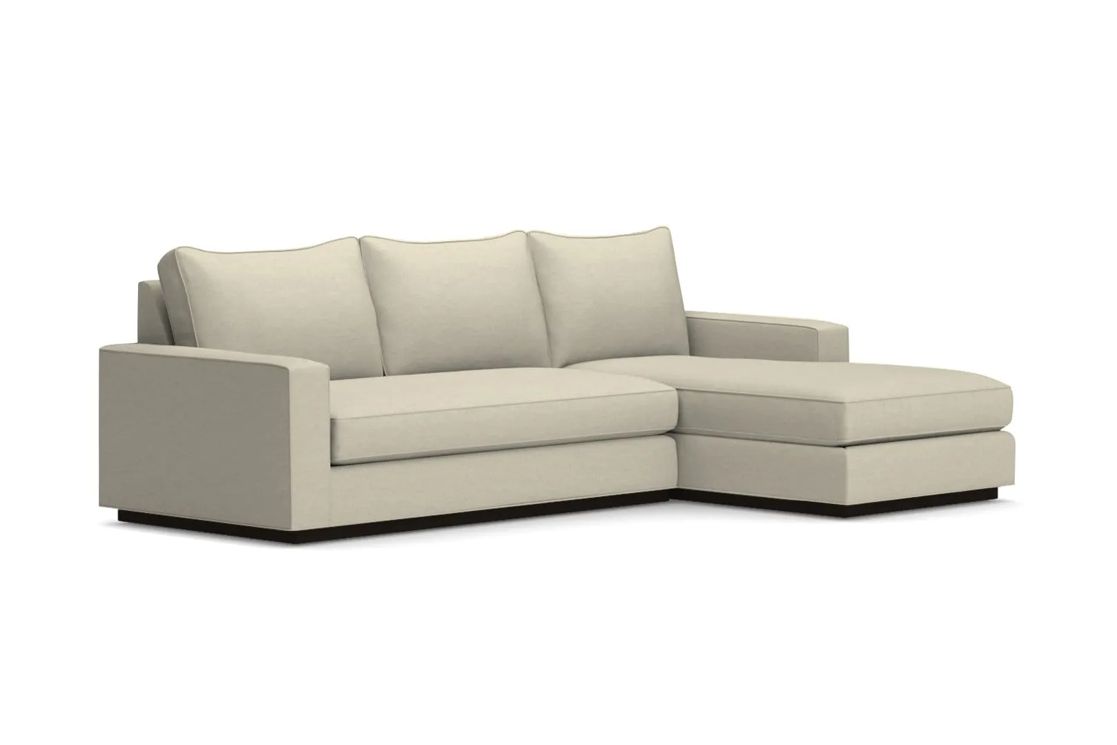 Harper 2pc Sleeper Sectional :: Leg Finish: Espresso / Sleeper Option: Memory Foam Mattress / Configuration: RAF - Chaise on the Right
