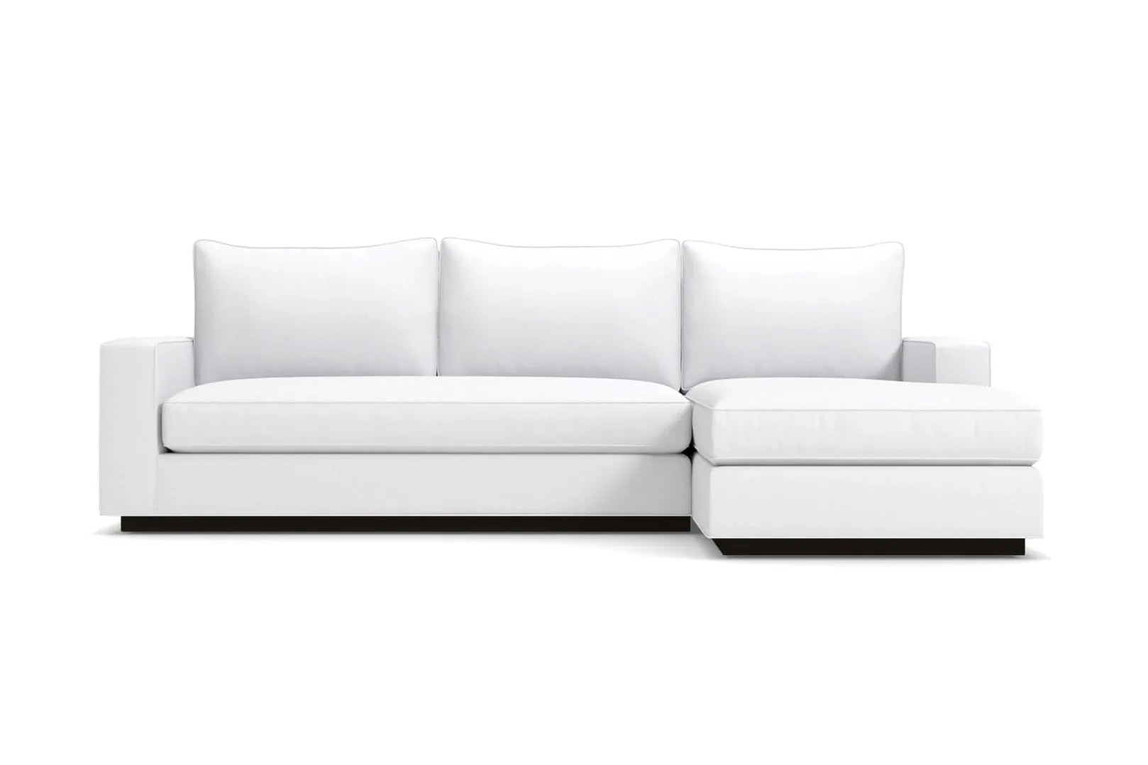 Harper 2pc Sleeper Sectional :: Leg Finish: Espresso / Sleeper Option: Memory Foam Mattress / Configuration: RAF - Chaise on the Right