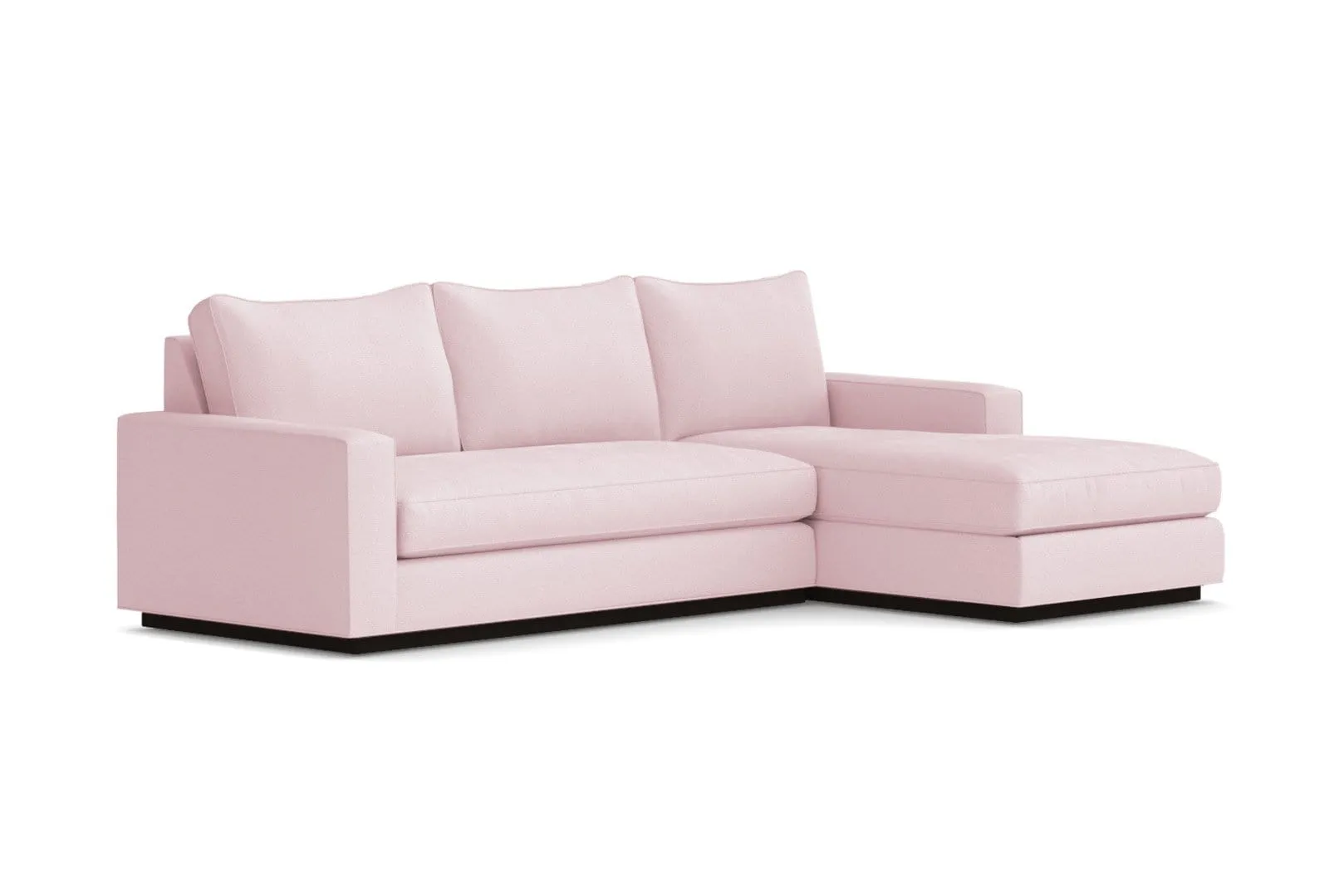 Harper 2pc Sleeper Sectional :: Leg Finish: Espresso / Sleeper Option: Memory Foam Mattress / Configuration: RAF - Chaise on the Right
