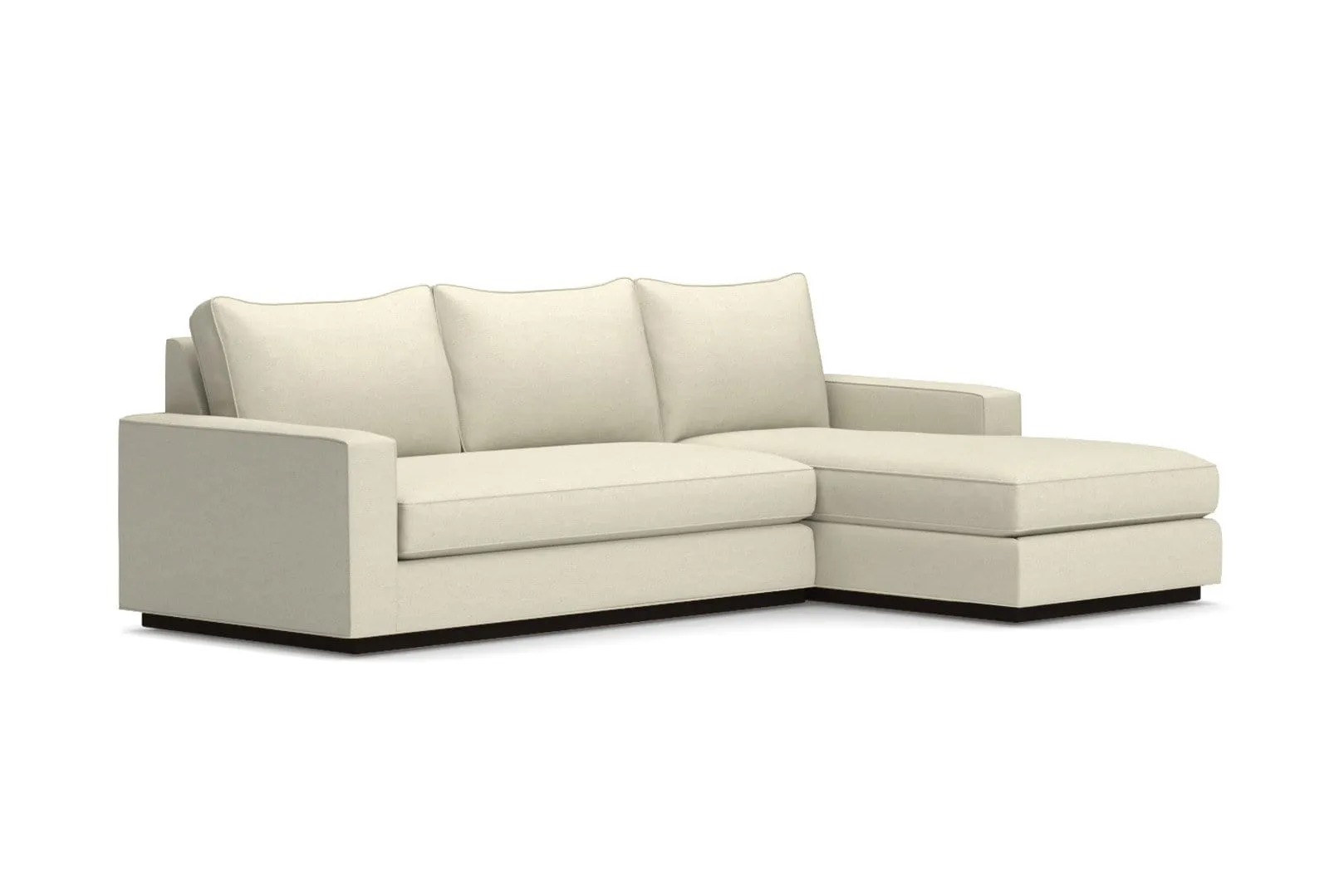 Harper 2pc Sleeper Sectional :: Leg Finish: Espresso / Sleeper Option: Memory Foam Mattress / Configuration: RAF - Chaise on the Right