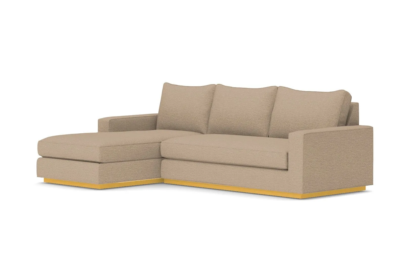 Harper 2pc Sleeper Sectional :: Leg Finish: Natural / Sleeper Option: Memory Foam Mattress / Configuration: LAF - Chaise on the Left