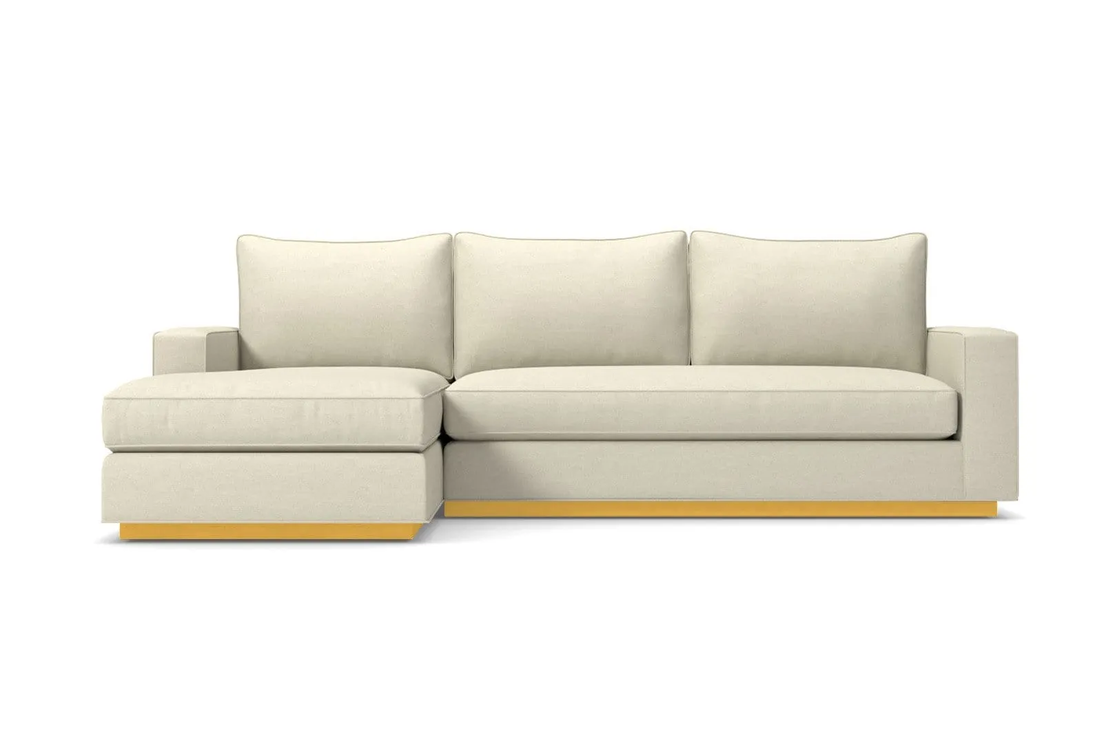 Harper 2pc Sleeper Sectional :: Leg Finish: Natural / Sleeper Option: Memory Foam Mattress / Configuration: LAF - Chaise on the Left