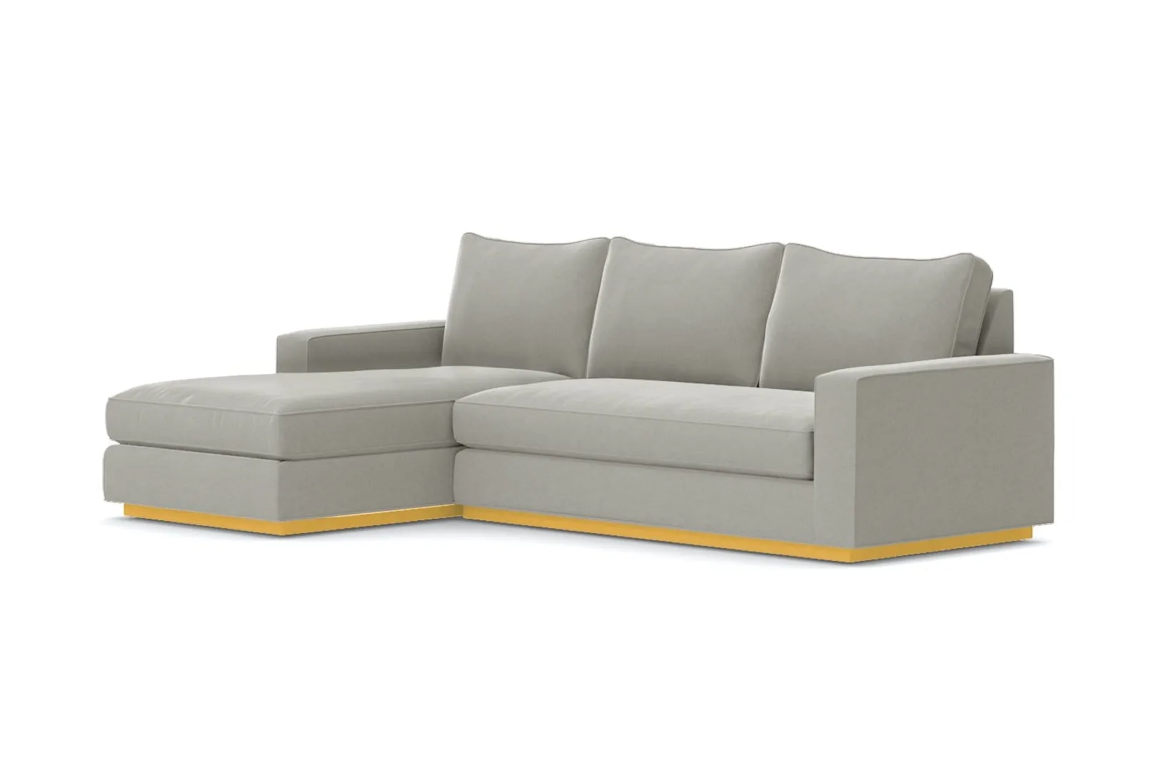 Harper 2pc Sleeper Sectional :: Leg Finish: Natural / Sleeper Option: Memory Foam Mattress / Configuration: LAF - Chaise on the Left
