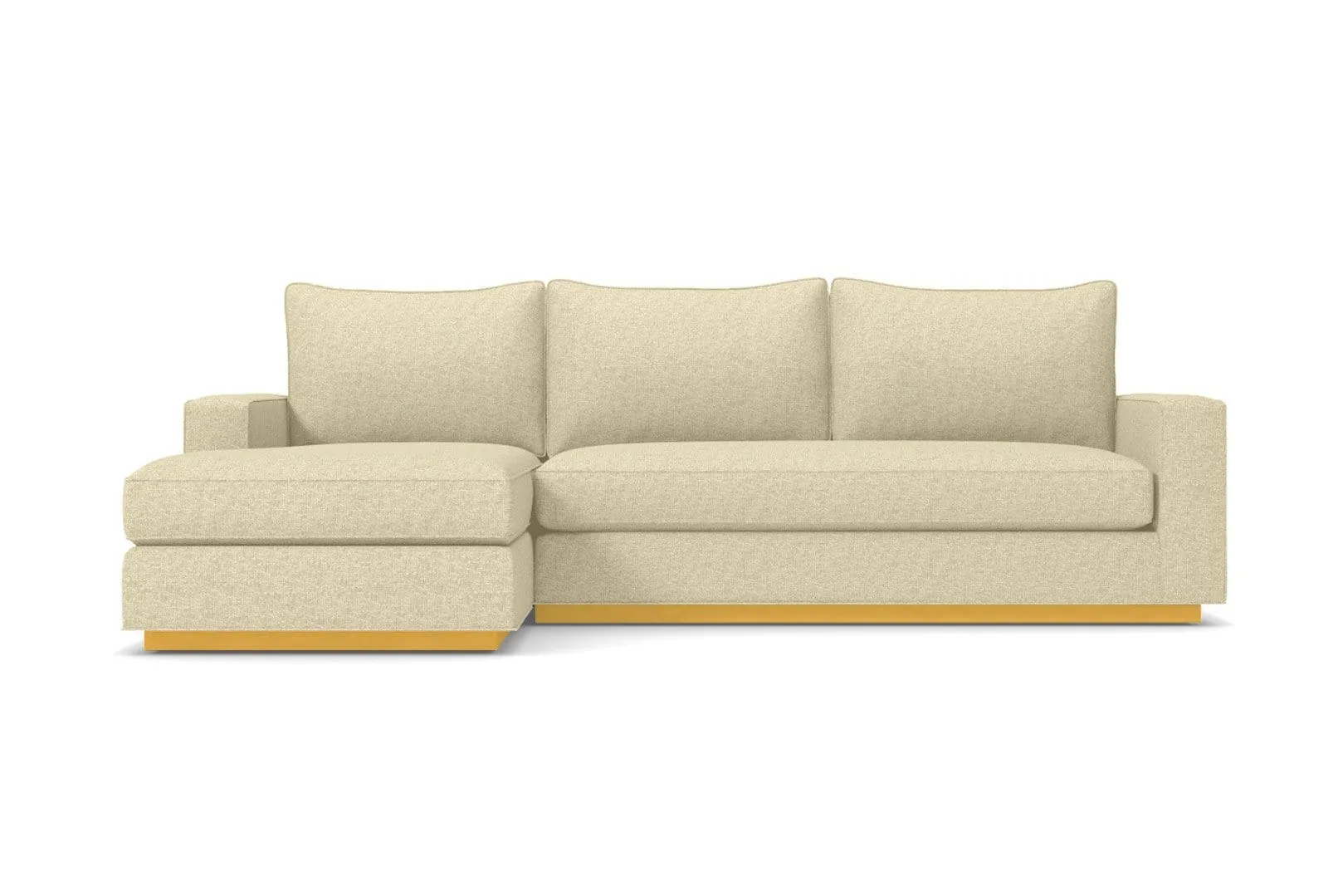 Harper 2pc Sleeper Sectional :: Leg Finish: Natural / Sleeper Option: Memory Foam Mattress / Configuration: LAF - Chaise on the Left