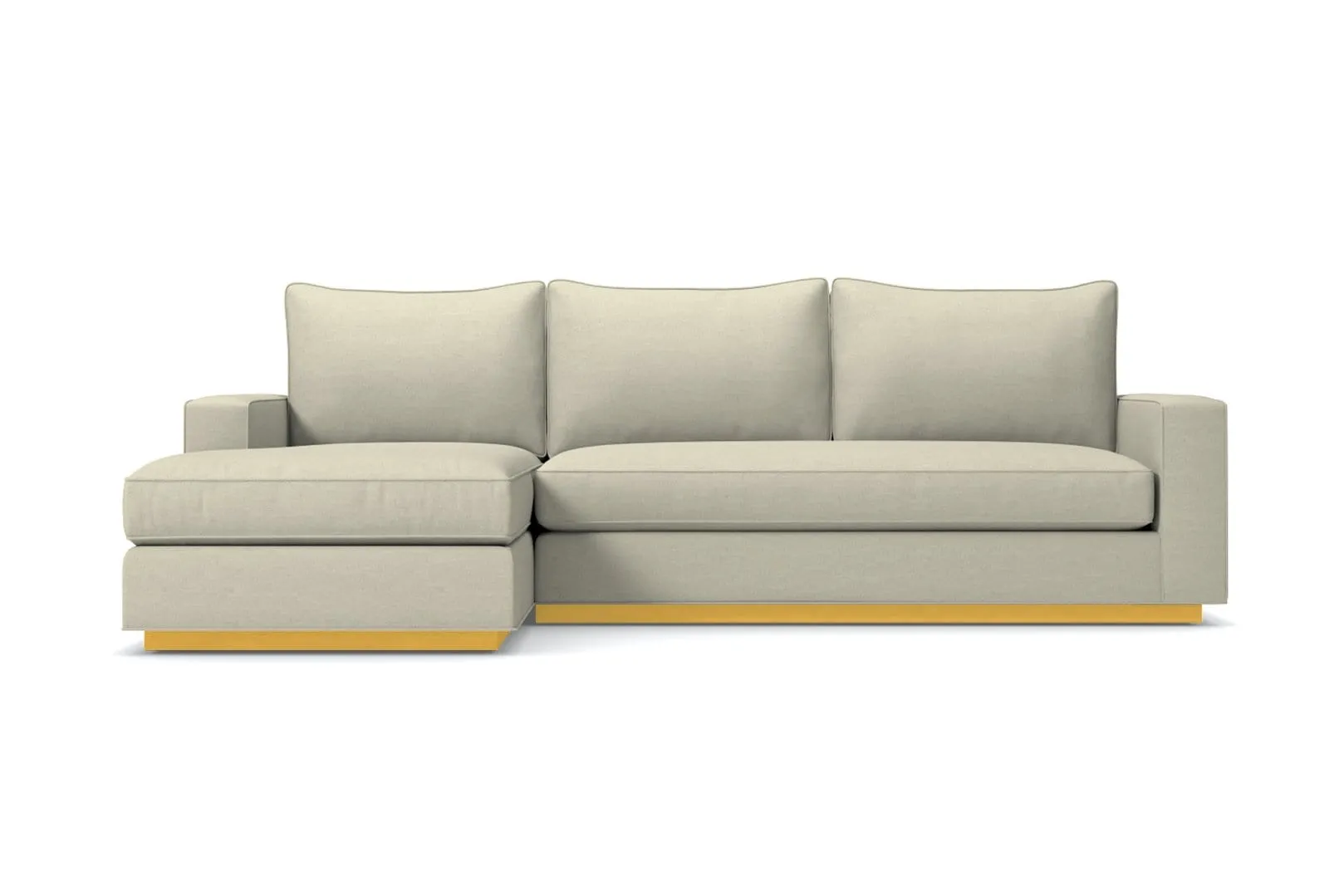 Harper 2pc Sleeper Sectional :: Leg Finish: Natural / Sleeper Option: Memory Foam Mattress / Configuration: LAF - Chaise on the Left