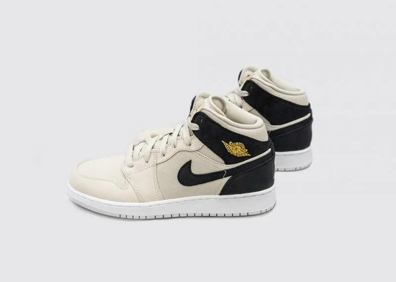JORDAN - Boy - GS Air Jordan 1 Mid - Light Bone