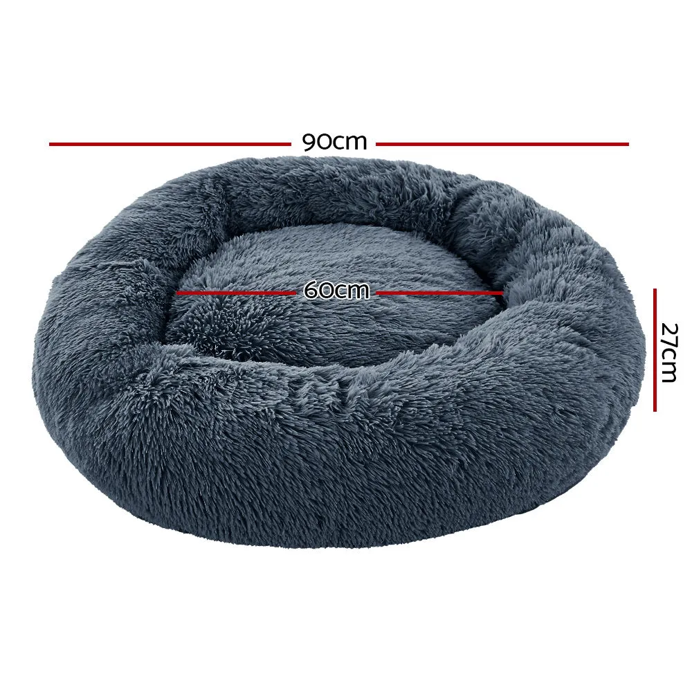Large 90cm Calming Non-Slip Pet Bed for Dogs and Cats - i.Pet