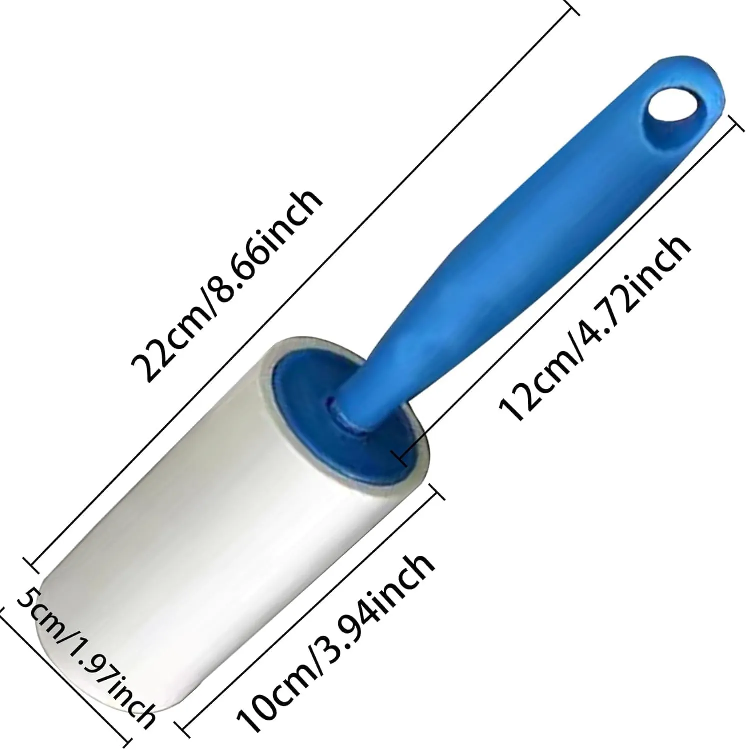 Lint Roller for Pet Hair Extra Sticky, Lint Rollers 200 Sheets Mega Value Set, Pet Hair Remover Roller with 5 Handle & 5 Rollers, Portable Lint Remover for Clothes, Furniture, Dog & Cat Hair Blue 5