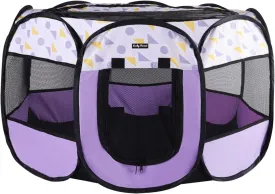 Lucky Monet Portable Dog Cat Playpen Small Dog Puppy Kitten Play Pens Indoor Pop Up Travel Dog Pen for Outdoor Camping Use