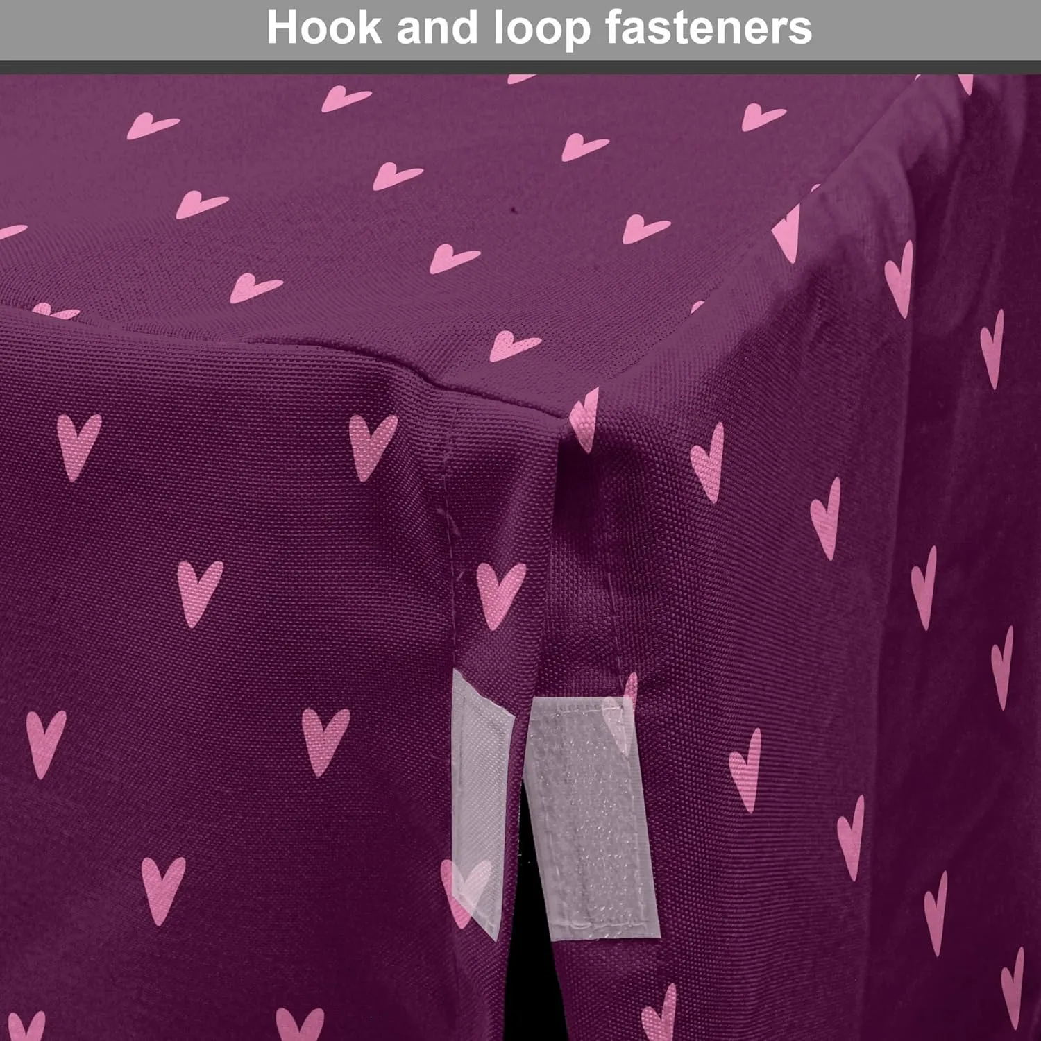 Lunarable Hearts Dog Crate Cover, Continuous Simplistic Dot Like Love Romance Symbol Motifs Cartoon Illustration, Easy to Use Pet Kennel Cover for Medium Large Dogs, 48 Inch, Plum and Pink