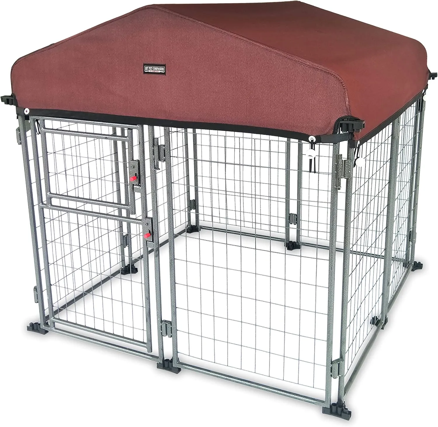 Neocraft My Pet Companion Dog Kennel with Roof Cover (4.5) - Weather Resistant / Covered / Heavy Duty / Outdoor / Winter Welded Wire Pet Kennel for Medium Sized Dogs - Easy to Assemble