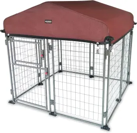 Neocraft My Pet Companion Dog Kennel with Roof Cover (4.5) - Weather Resistant / Covered / Heavy Duty / Outdoor / Winter Welded Wire Pet Kennel for Medium Sized Dogs - Easy to Assemble