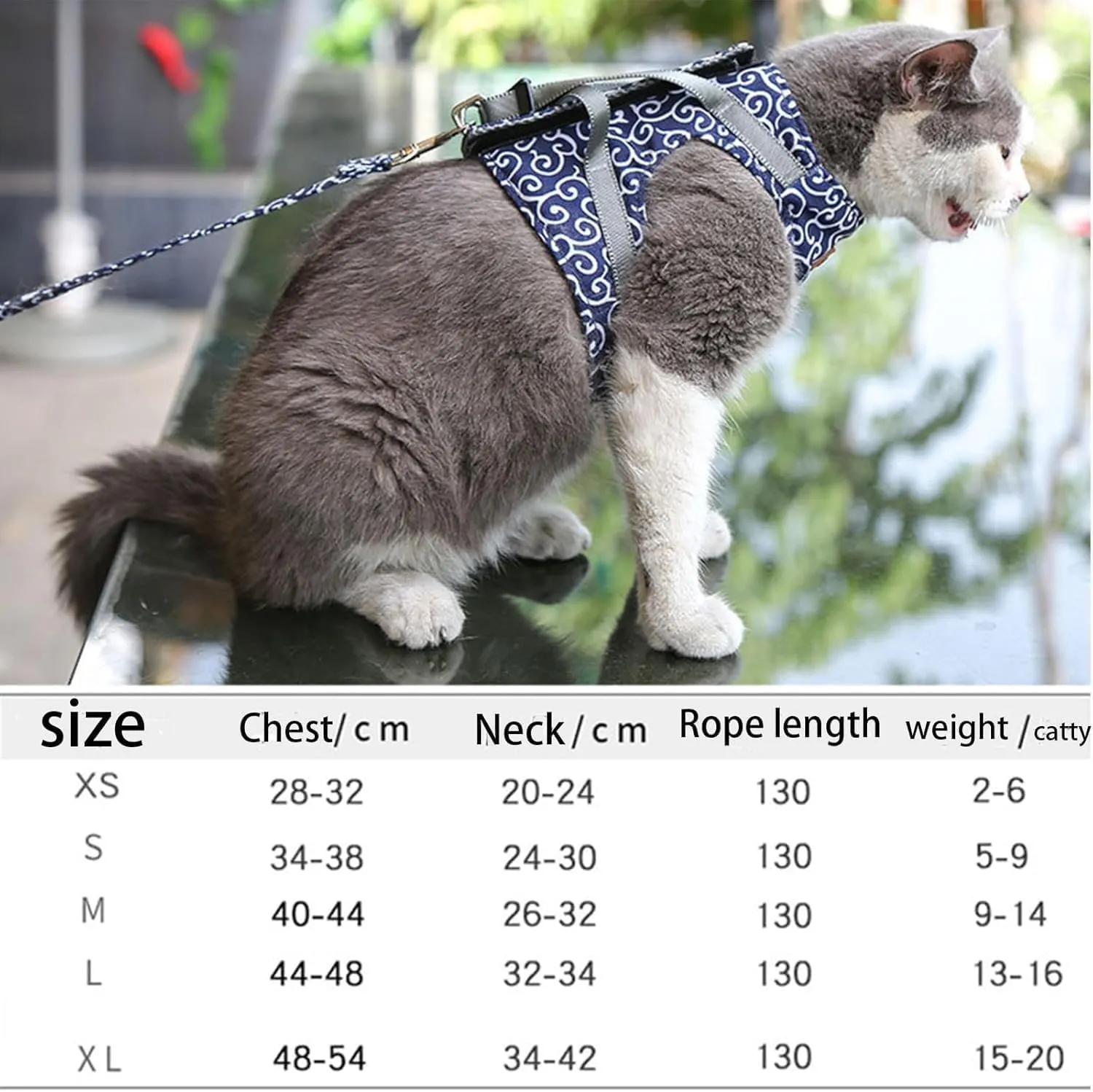 Niowatchted Cat Dogs Vest Harness and Leash Anti-Break Away Chest Strap Cat Clothes, Adjustable Vest Harnesses for Cats Walking, Soft Comfortable (Red, XL)