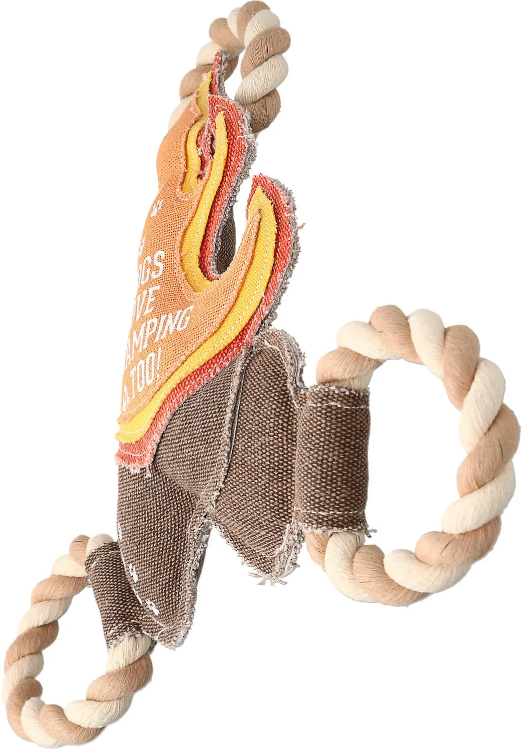 Pavilion Camping Dog - 12" Canvas Dog Toy on Rope