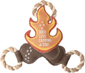 Pavilion Camping Dog - 12" Canvas Dog Toy on Rope