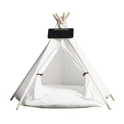 PAWS ASIA Manufacturers Luxury Design Wood Frame Foldable Dog Bed Tent Kennel Cat Teepee