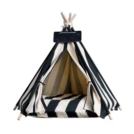 PAWS ASIA Manufacturers Luxury Design Wood Frame Foldable Dog Bed Tent Kennel Cat Teepee