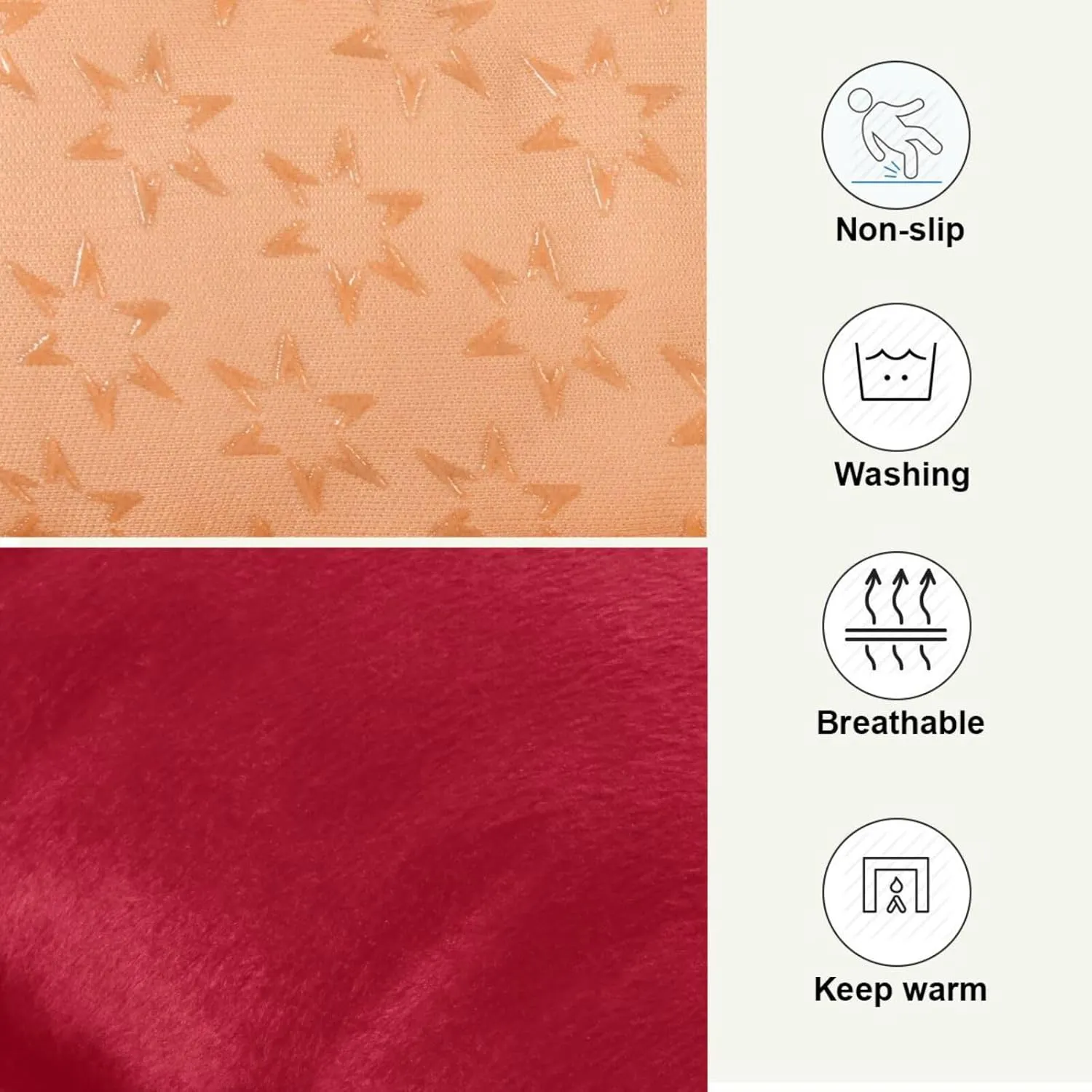Red Solid Color Crate Pet Bed, Portable Washable Dog Cat Mat, Soft Comfortable Pet Mattress with Non-Slip Bottom for Dogs Cats Sleeping, 36 x 24 Inch