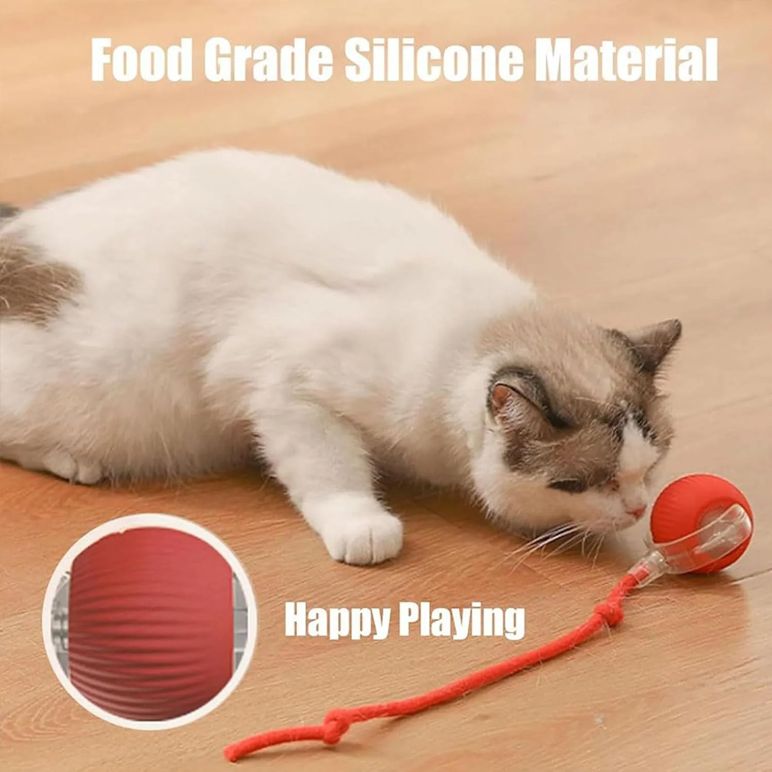 Rollie Pet Interactive Smart Cat & Dog Toy, Motion Activated 360 Electric Rolling Ball for Large & Small Pets (Green-B)