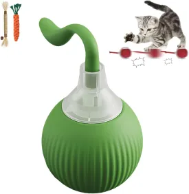Rollie Pet Interactive Smart Cat & Dog Toy, Motion Activated 360 Electric Rolling Ball for Large & Small Pets (Green-B)
