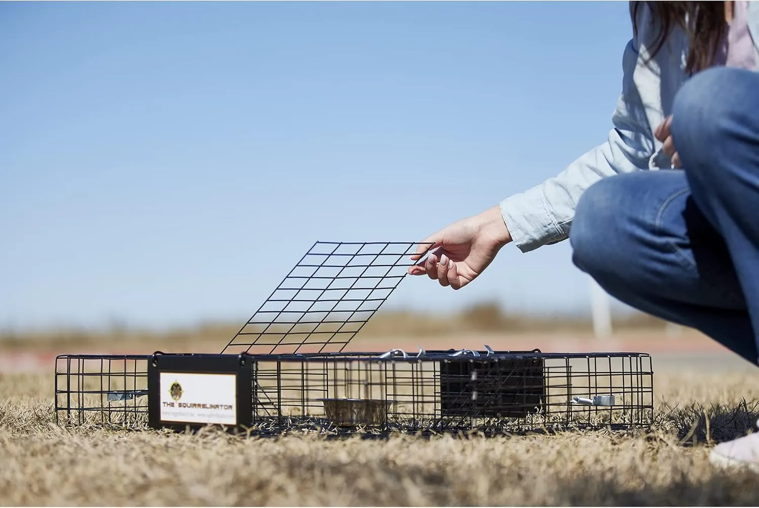 Rugged Ranch Squirrel Trap, Live Animal Catch & Release Cage, Squirrelinator