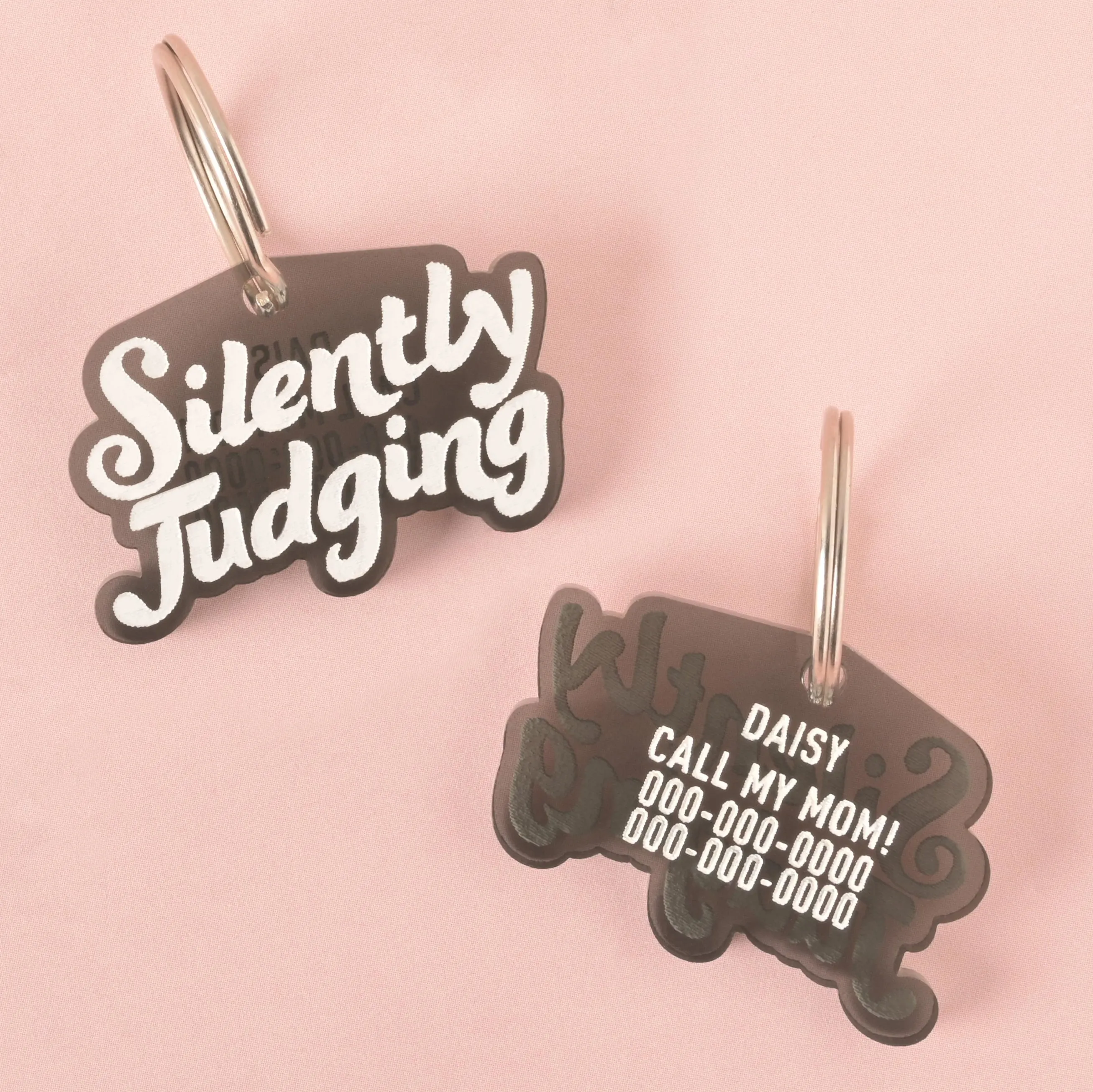 Silently Judging Personalized Pet Tag