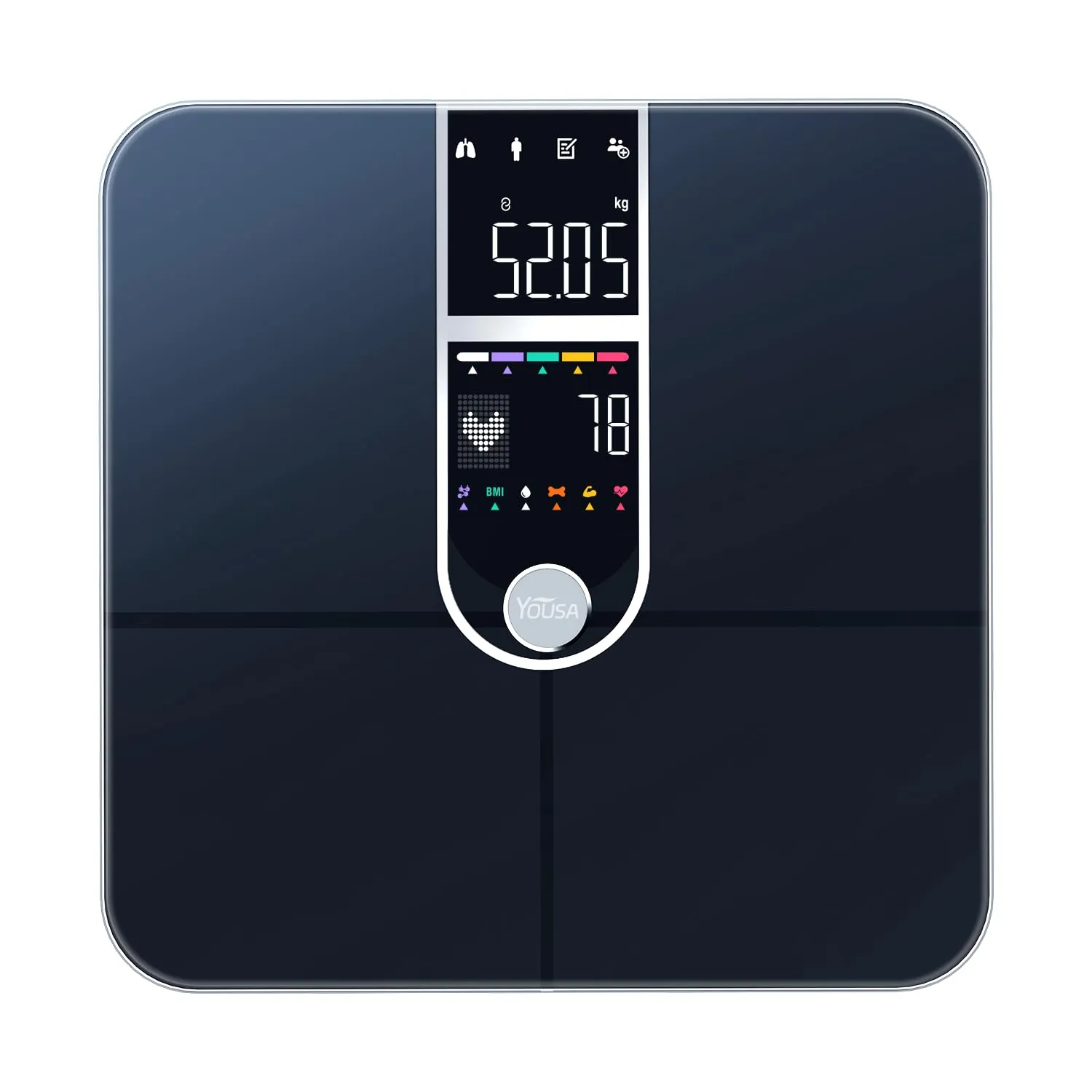 Smart Scales for Body Weight, Dual Screen Display Digital Bathroom Scale High Accuracy Analyze 17 Body Composition Metrics Weight Watchers Scale for Body Weight Fat