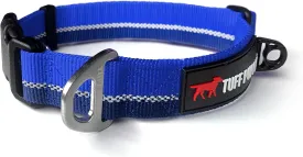 Tuff Pupper Heavy Duty Dog Collar | Tough Dog Collar | Reflective Dog Collar with Aluminum D-Ring Leash Clip | Separate Dog ID Tag Attachment Keeps Engraved Dog Tags Quiet | Easy Sizing for All Breeds