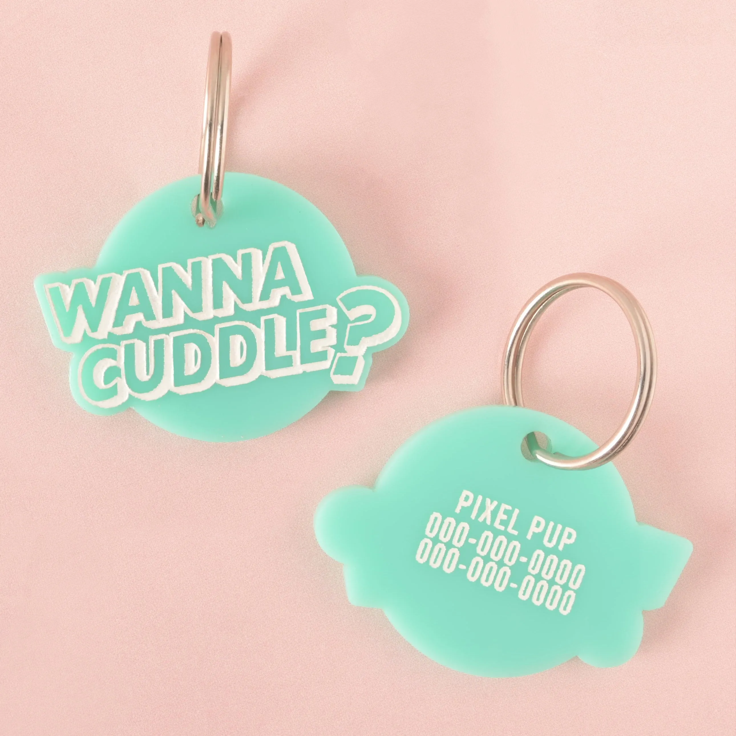 Wanna Cuddle Personalized Pet Tag